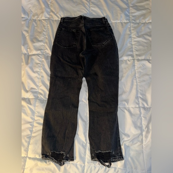Abercrombie & Fitch Ankle Straight Ultra High Rise Curve Love Black Jeans 26/2S - Picture 3 of 4